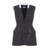 THE SLEEVELESS WOOL VEST TAILORED STITCHING